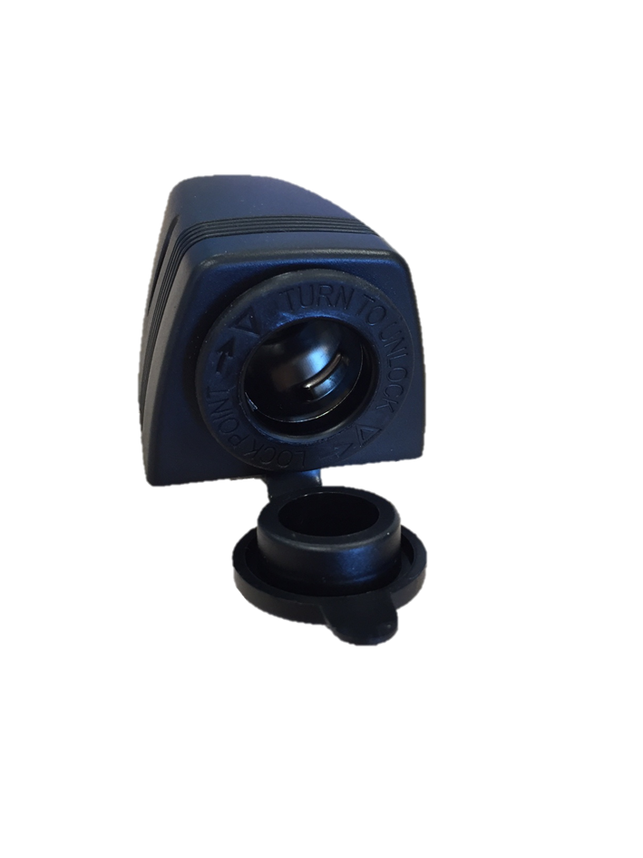 Cigarette lighter socket 12/24V surface mount